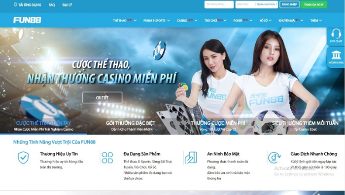 Fun88vi.TV – Nhà cái cá cược số 1 châu Á được yêu thích nhất tại Việt Nam